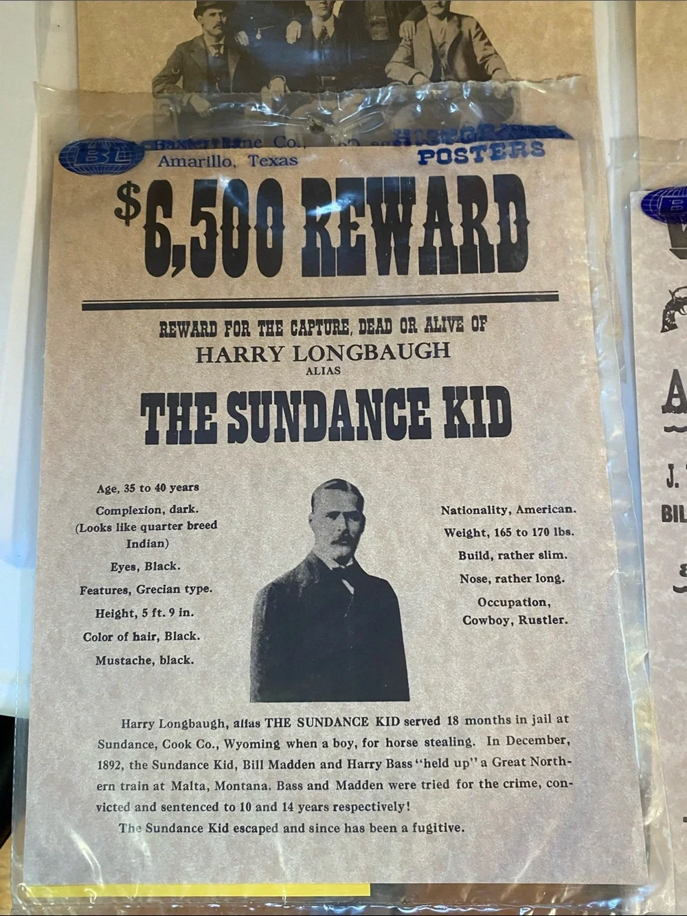 5 Historical Wanted Posters Set - Brown Vintage Western Design
